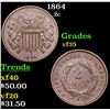 Image 1 : 1864 Two Cent Piece 2c Grades vf++