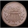 Image 2 : 1864 Two Cent Piece 2c Grades vf++