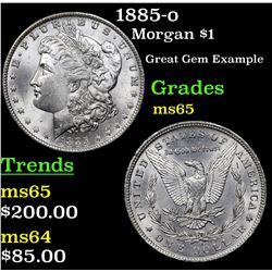 1885-o Morgan Dollar $1 Grades GEM Unc