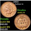 Image 1 : 1903 Indian Cent 1c Grades Select Unc RB