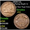 Image 1 : 1858 LL Flying Eagle Cent 1c Grades vf+