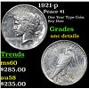 Image 1 : 1921-p Peace Dollar $1 Grades Unc Details