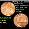 Image 1 : 1990-p Mint Error Lincoln Cent 1c Grades Choice+ Unc