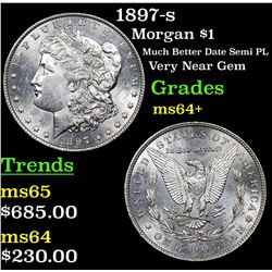 1897-s Morgan Dollar $1 Grades Choice+ Unc