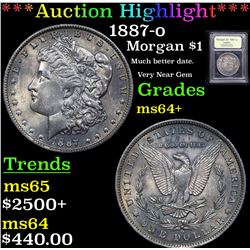 ***Auction Highlight*** 1887-o Morgan Dollar $1 Graded Choice+ Unc By USCG (fc)