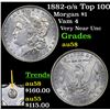 Image 1 : 1882-o/s Top 100 Morgan Dollar $1 Grades Choice AU/BU Slider