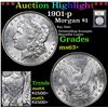 Image 1 : ***Auction Highlight*** 1901-p Morgan Dollar $1 Graded Select+ Unc By USCG (fc)