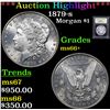 Image 1 : ***Auction Highlight*** 1879-s Morgan Dollar $1 Graded GEM++ Unc By USCG (fc)