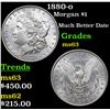 Image 1 : 1880-o Morgan Dollar $1 Grades Select Unc