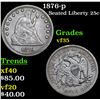 Image 1 : 1876-p Seated Liberty Quarter 25c Grades vf++