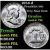Image 1 : 1954-d Franklin Half Dollar 50c Grades Choice Unc+ FBL
