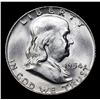 Image 2 : 1954-d Franklin Half Dollar 50c Grades Choice Unc+ FBL