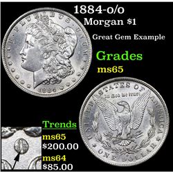 1884-o/o Morgan Dollar $1 Grades GEM Unc
