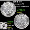 Image 1 : 1884-o/o Morgan Dollar $1 Grades GEM Unc