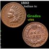 Image 1 : 1892 Indian Cent 1c Grades vf++