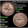 Image 1 : 1863 Washington Civil War Token 1c Grades xf