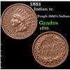 Image 1 : 1881 Indian Cent 1c Grades vf++