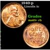 Image 1 : 1940-p Lincoln Cent 1c Grades Gem+ Unc RB