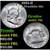 Image 1 : 1951-d Franklin Half Dollar 50c Grades Select Unc+ FBL