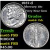 Image 1 : 1937-d Mercury Dime 10c Grades Choice Unc+ FSB