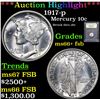 Image 1 : ***Auction Highlight*** 1917-p Mercury Dime 10c Graded GEM++ FSB By USCG (fc)