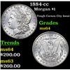 Image 1 : 1884-cc Morgan Dollar $1 Grades Choice Unc