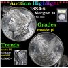 Image 1 : ***Auction Highlight*** 1884-s Morgan Dollar $1 Graded Select Unc+ PL By USCG (fc)