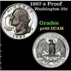 1997-s Proof Washington Quarter 25c Grades GEM++ Proof Deep Cameo