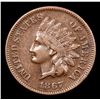 Image 2 : 1867 Indian Cent 1c Grades xf+