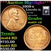 Image 1 : ***Auction Highlight*** 1909-s Lincoln Cent 1c Graded Select+ Unc RD By USCG (fc)