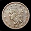 Image 2 : 1843 Braided Hair Large Cent 1c Grades vf++