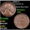 Image 1 : 1915-s Lincoln Cent 1c Grades vf+