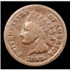 Image 2 : 1869 Indian Cent 1c Grades vg+