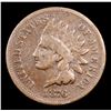 Image 2 : 1876 Indian Cent 1c Grades f+