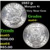 Image 1 : 1887-p Morgan Dollar $1 Grades Choice+ Unc