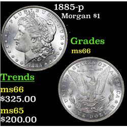 1885-p Morgan Dollar $1 Grades GEM+ Unc