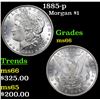Image 1 : 1885-p Morgan Dollar $1 Grades GEM+ Unc