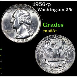 1956-p Washington Quarter 25c Grades Select+ Unc