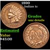 Image 1 : 1890 Indian Cent 1c Grades Unc Details