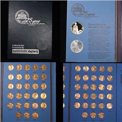 Complete Lincoln memorial cent 25 years book 1959-1984 56 coins . .