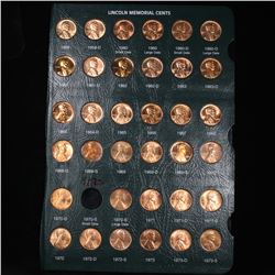 Near Complete Lincoln cent page 1959-1973 35 coins . . Grades