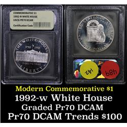 1992-W White House Modern Commem Dollar $1 Grades GEM++ Proof Deep Cameo