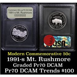 1991-s Mount Rushmore Modern Commem Half Dollar 50c Grades GEM++ Proof Deep Cameo