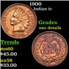 Image 1 : 1900 Indian Cent 1c Grades Unc Details