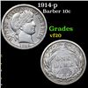 Image 1 : 1914-p Barber Dime 10c Grades vf, very fine