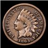 Image 2 : 1863 Indian Cent 1c Grades vf+