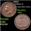 Image 1 : 1884 Indian Cent 1c Grades vf++