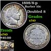 Image 1 : 1898/8-p Barber Dime 10c Grades xf