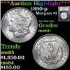 Image 1 : ***Auction Highlight*** 1890-p Morgan Dollar $1 Graded Choice+ Unc By USCG (fc)