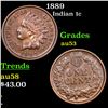 Image 1 : 1889 Indian Cent 1c Grades Select AU